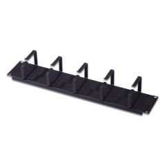 LISTELLO GUIDACAVI 19" (2 UNITA') CON 5 ANELLI - COLORE NERO