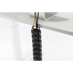 PASSACAVO FLESSIBILE LUNGHEZZA ADATTABILE LUNGH. 130 X LARGH. 6,7 X PROF. 3,5 CM COLORE NERO DIGITUS