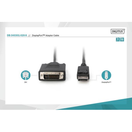 CAVO DISPLAYPORT - DVI 24+1 MASCHIO/MASCHIO MT 2 DIGITUS