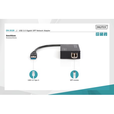ADATTATORE USB3.0 GIGABIT PER MODULI SFP
