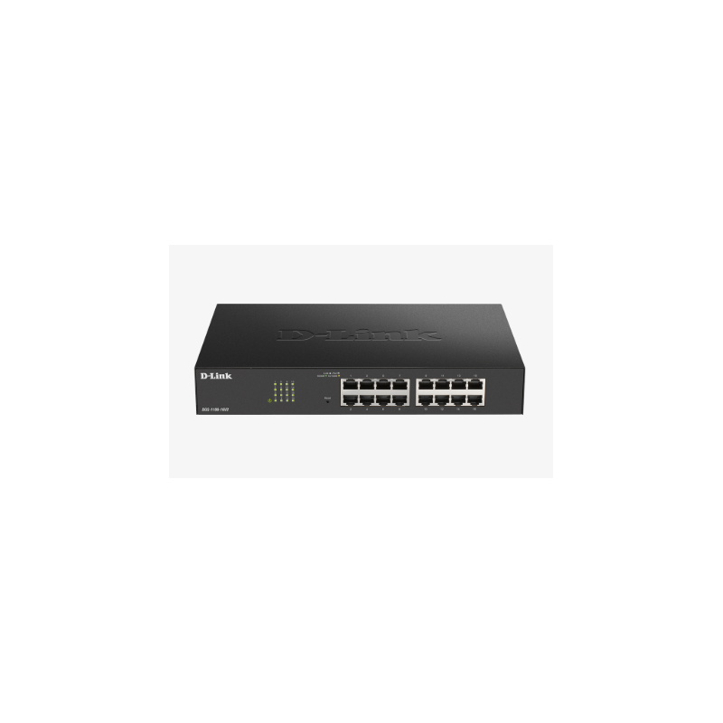 D-LINK SWITCH 16 PORTE GIGABIT SMART MANAGED, FANLESS, 802.1Q VLAN, 802.1p QoS, 11 RACKMOUNT INSTALLATION D-LINK SWITCH 16 PORTE GIGABIT SMART MANAGED, FANLESS, 802.1Q VLAN, 802.1p QoS, 11 RACKMOUNT INSTALLATION