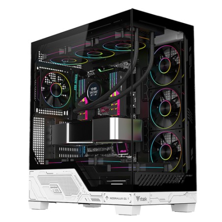 ITEK CASE NEBRALUX 01 GAMING TOWER ATX 4x12CM ARGB FAN 2xUSB3 TYPE-C TEMP GLASS SIDE FRONT PA