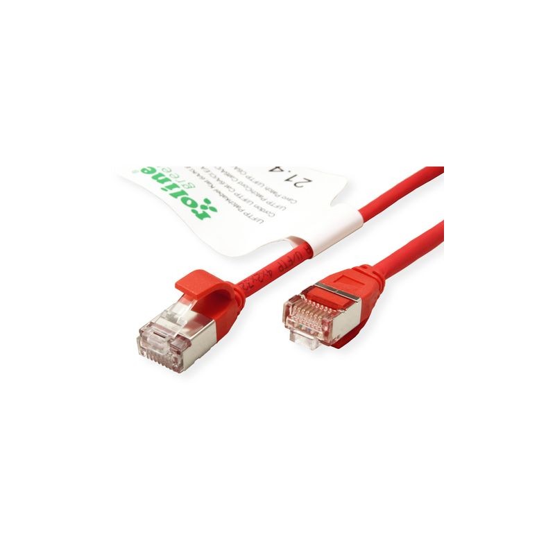 ROLINE GREEN U/FTP DATACENTER Patchcord CAT 6A/CLASS EA, LSOH/TPE, SLIM, ROSSO , 5M