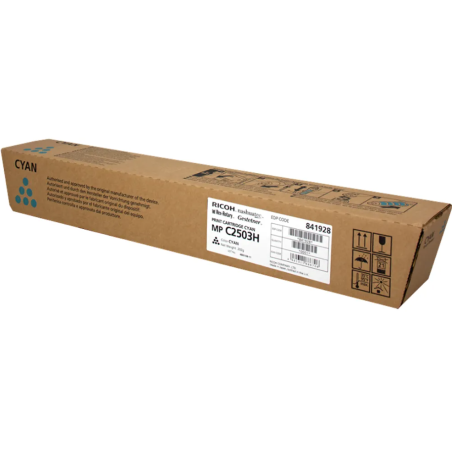 RICOH MP C2503H TONER CARTRIDGE CYAN HIGH CAPACITY 9.500 PAGES 1-PACK - 841928