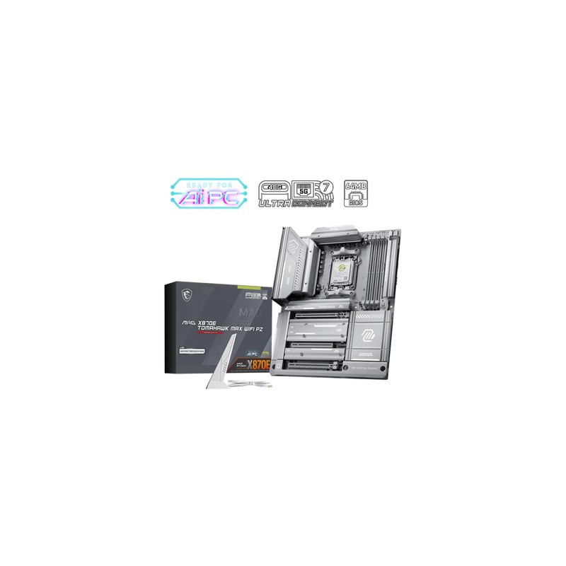 MSI MB MAG X870E TOMAHAWK MAX WIFI PZ,X870E,AM5,4DDR5,3PCI-Ex16,4M.2,4SATA3.0,1USB3.2 Gen2x2,3US