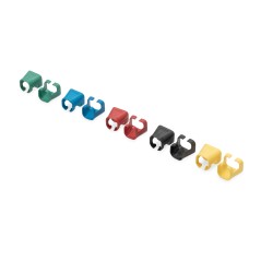 DIGITUS CONFEZIONE 100 PEZZI CLIP COLORATE PER CAVI DI RETE - COLORI MISTI BLU VERDE NERO GIALLO ROSSO