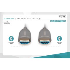 DIGITUS CAVO IN FIBRA OTTICA IBRIDO HDMI¨ AOC, UHD 8K, 20 M