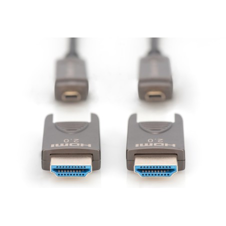 DIGITUS CAVO IN FIBRA OTTICA IBRIDO 4K - HDMI® AOC CONNETTORE RIMOVIBILE MT 30