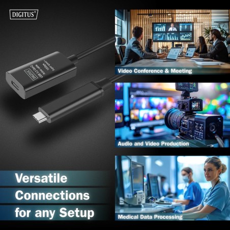 DIGITUS CAVO DI PROLUNGA ATTIVO USB 3.2 GEN2 10G, USB-C - USB-C, 5 M