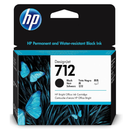 HP 712 80-ML BLACK DESIGNJET INK CARTRIDGE