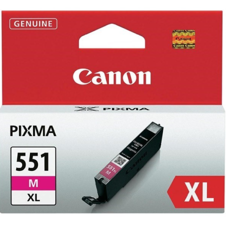 CANON CLI-551XLM INK CARTRIDGE MAGENTA HIGH CAPACITY 680 PAGES 1-PACK XL - 6445B001