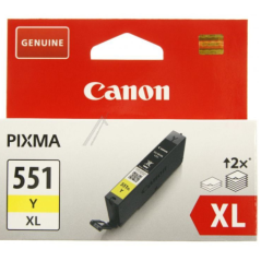 CANON CLI-551XLY INK CARTRIDGE YELLOW HIGH CAPACITY 700 PAGES 1-PACK XL - 6446B001