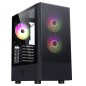 ITEK CASE SIISBE 3.0 - GAMING MIDDLE TOWER, 3X12CM ARGB FAN, USB3, SIDE PANEL TEMP GLASS WITH HINGE ITEK CASE SIISBE 3.0 - GAMING MIDDLE TOWER, 3X12CM ARGB FAN, USB3, SIDE PANEL TEMP GLASS WITH HINGE