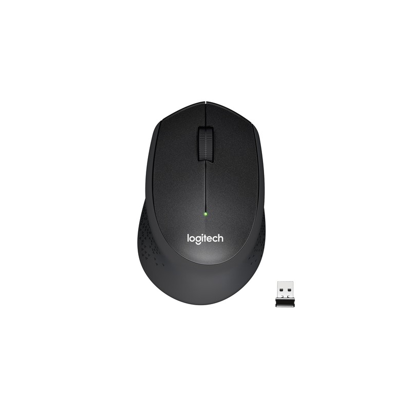 LOGITECH MOUSE M330 WIRELESS ERGONIMICO, 2 TASTI NERO