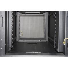 ARMADIO RACK 19" 42U CON 4 COMPARTIMENTI 1992(A) X 1070(P) X 600(L) NERO PORTE TRAFORATE