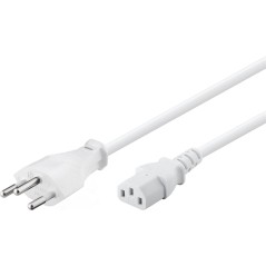 CAVO ALIMENTAZIONE SPINA SVIZZERA MT 2 COLORE BIANCO
