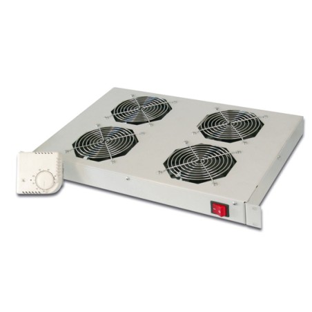 SISTEMA DI VENTILAZIONE CON TERMOSTATO MONTAGGIO FRONTALE IN ARMADI 19" CON 4 VENTOLE