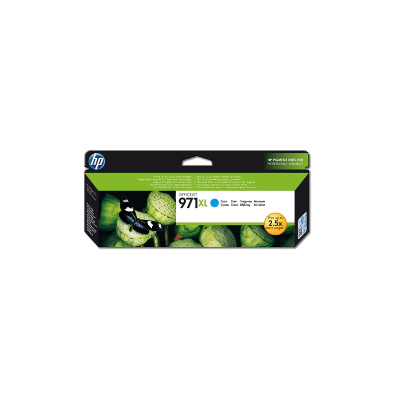 HP CART INK CIANO PER OFFICEJET PRO X451 X476 X551 X576, 971XL HP CART INK CIANO PER OFFICEJET PRO X451 X476 X551 X576, 971XL