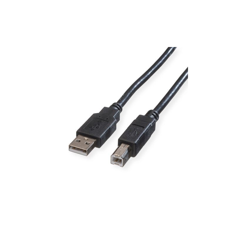 ROLINE GREEN CAVO USB2.0, A - B, M/M, BLACK, 1.8M