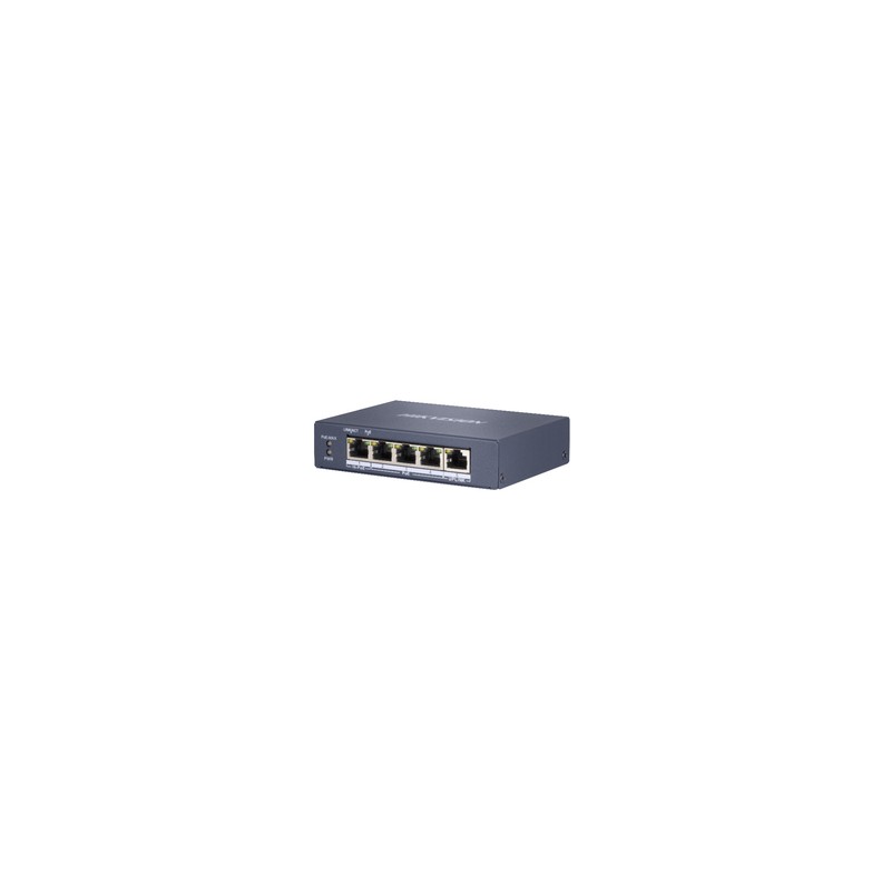 HIKVISION SWITCH 4 PORT GIGABIT UNMANAGED POE SWITCH 1 GIGABIT RJ45 UPLINK PORT, 802.3AF/AT/BT, POR