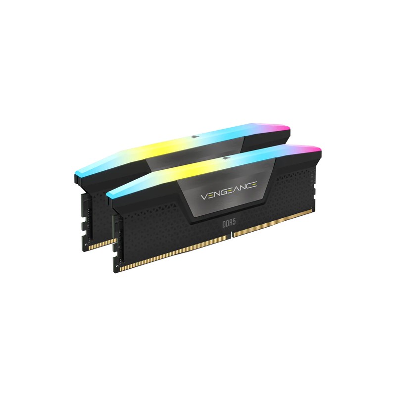 CORSAIR RAM VENGEANCE RGB DDR5 64GB 2 x 32GB DDR5 6400 CL32-40-40-84 1.40V INTEL XMP - BLACK