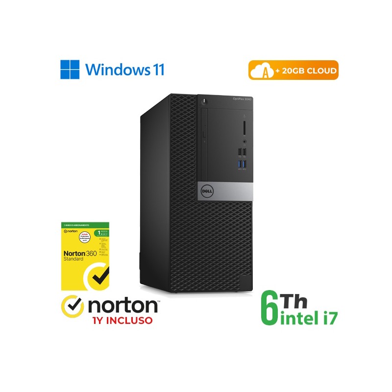 RINOVO PC DELL REFURBISHED Optiplex 3040 Tower i7-6X00 DDR 16GB SSD 256GB HDMI W11P CLOUD20GB Grade RINOVO PC DELL REFURBISHED Optiplex 3040 Tower i7-6X00 DDR 16GB SSD 256GB HDMI W11P CLOUD20GB Grade