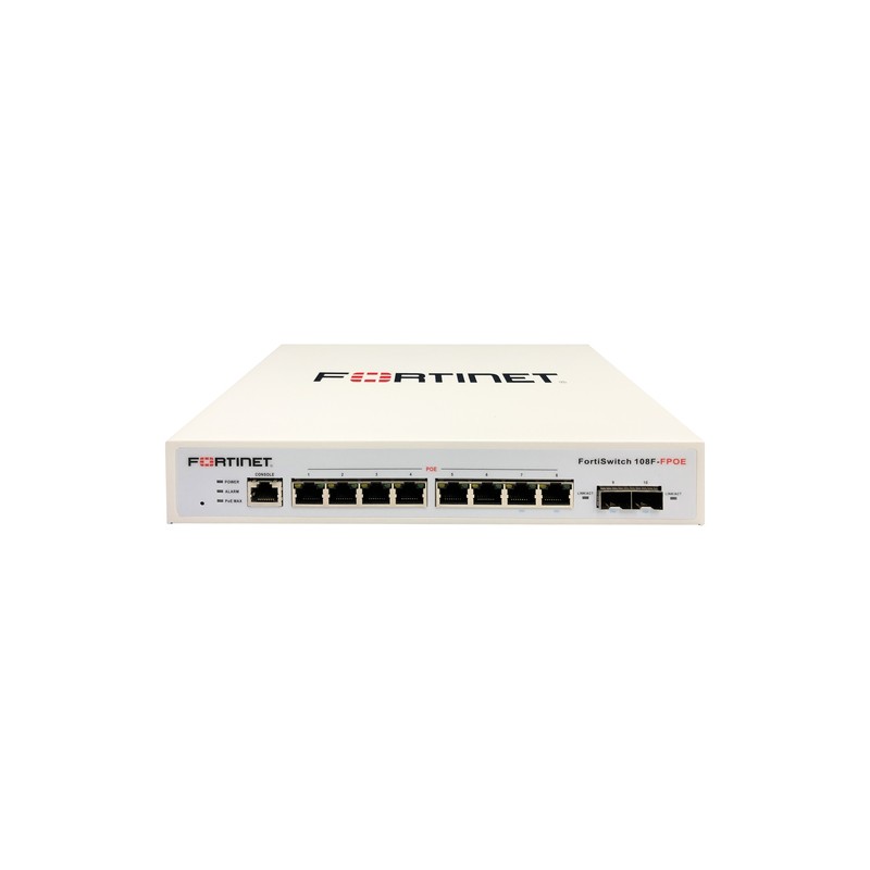 FORTISWITCH-108F-FPOE SWITCH L2+ MANAGEMENT CON 8 PORTE GE + 2 P. SFP + 1 P. POE - POWER BUDGET 130W FORTISWITCH-108F-FPOE SWITCH L2+ MANAGEMENT CON 8 PORTE GE + 2 P. SFP + 1 P. POE - POWER BUDGET 130W