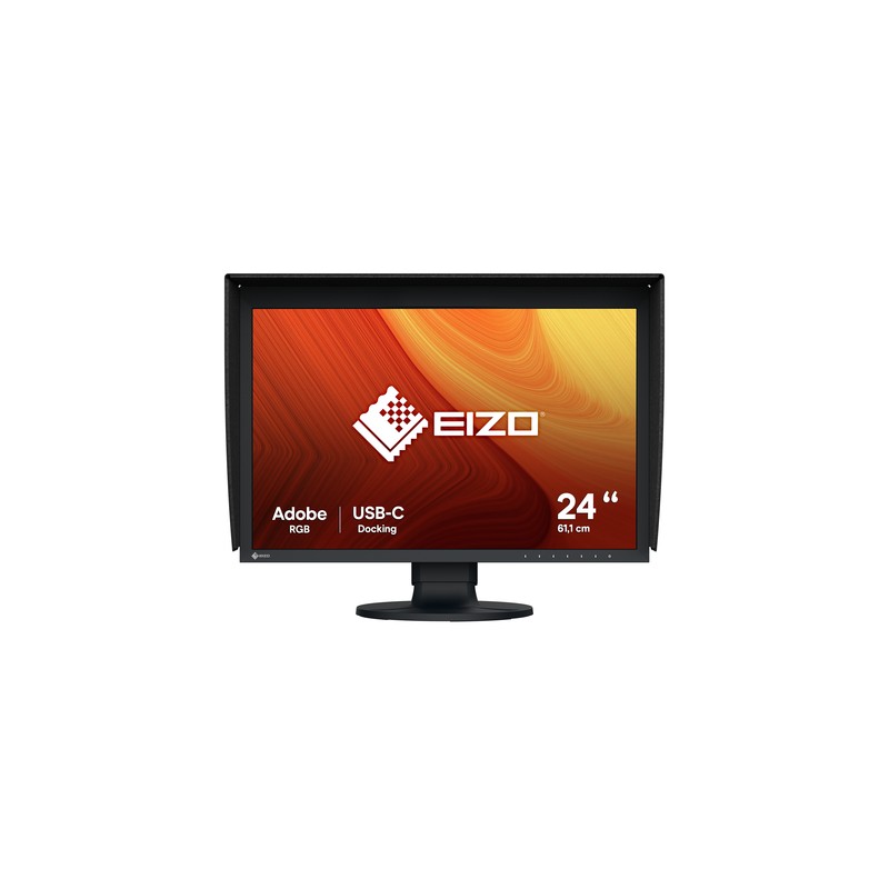 EIZO MONITOR 24", 16:10, 1920X1200, WIDE GAMUT, IPS LCD, CALIBRATION SENSOR, 400 CD/SQM, USB-C (DISP