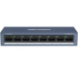 SWITCH HIKVISION 10/100 CASE METALLICO - SOHO 8 10/100M RJ45 PORTS, DESKTOP STEEL CASE UNMANAGED