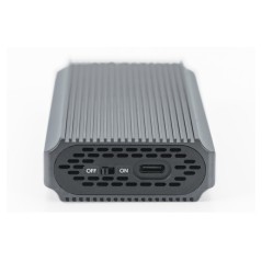 DIGITUS ALLOGGIAMENTO PER DISCO RIGIDO USB M.2, SSD, ESTERNO, NVME, 40GBPS, USB 4.0, ALLUMINIO, SENZA ATTREZZI