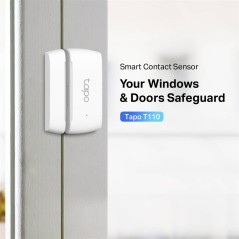 TAPO T110 SMART CONTACT SENSOR, SENSORE DI CONTATTO INTELLIGENTE, DOMOTICA, RISPARMIO ENERGETICO, BATTERIA CARICATA, AVVISI DI I