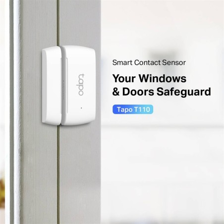 TAPO T110 SMART CONTACT SENSOR, SENSORE DI CONTATTO INTELLIGENTE, DOMOTICA, RISPARMIO ENERGETICO, BATTERIA CARICATA, AVVISI DI I