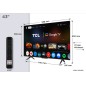 TCL SMART TV QLED 43" 4K