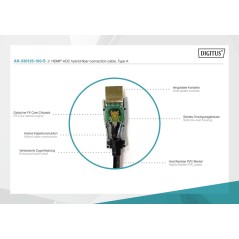CAVO FIBRA OTTICA IBRIDO HDMI AOC UHD 4K 30 METRI