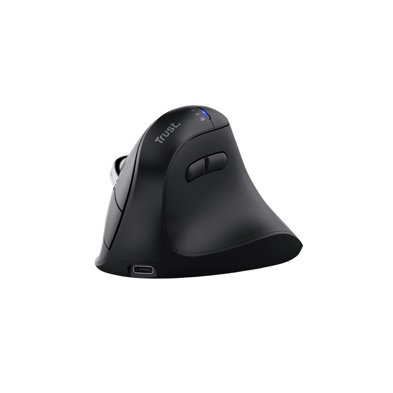 TRUST MOUSE ERGONOMICO VERTICALE HYPERSCROLL WIRELESS RICARICABILE MULTICONNECT 2x BT + WL 2,4GHZ (U