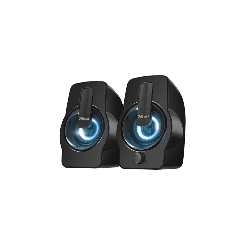 TRUST SET ALTOPARLANTI SPEAKERS 2.0 12W PICCO (6W RMS) ILLUMINATI LED RGB - GEMI - NERO