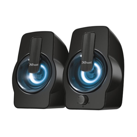 TRUST SET ALTOPARLANTI SPEAKERS 2.0 12W PICCO (6W RMS) ILLUMINATI LED RGB - GEMI - NERO