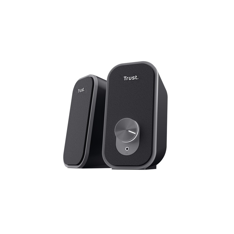 TRUST SET ALTOPARLANTI SPEAKERS 2.0 12W PICCO (6W RMS) CON PRESA PER CUFFIE - ADOR 2.0 - NERO/GRIGIO