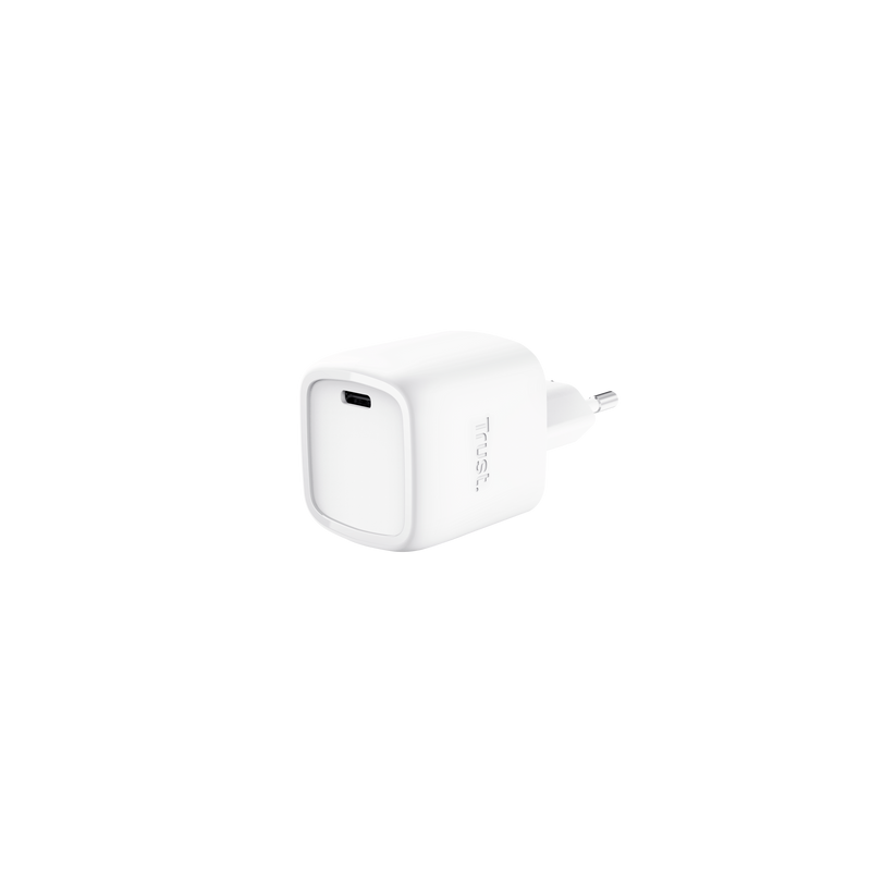 TRUST ALIMENTATORE/CARICABATTERIA 30W USB-C GAN - PLASTICA RICICLATA 50 - MAXO - BIANCO