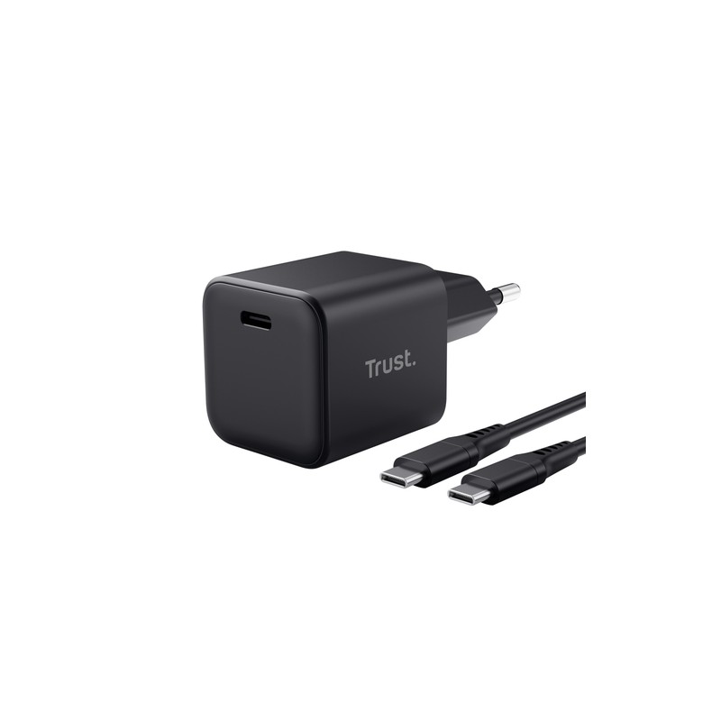 TRUST ALIMENTATORE/CARICABATTERIA 65W ULRTACOMPATTO USB-C GAN - CAVO RICARICA INCLUSO - PLASTICA RIC