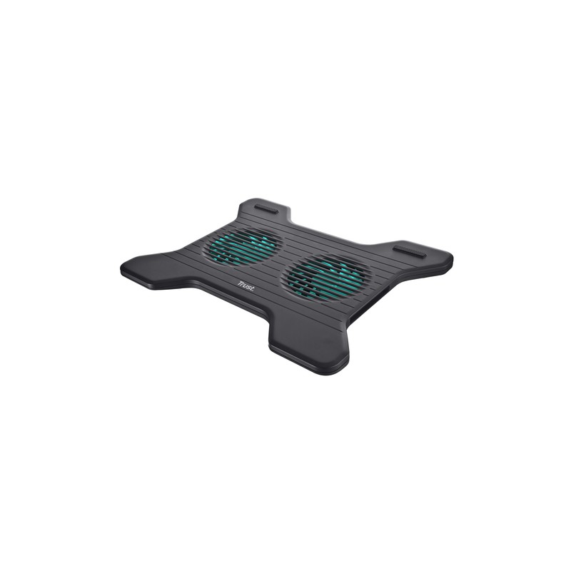 TRUST SUPPORTO/RIALZO NOTEBOOK CON 2 VENTOLE DI RAFFREDDAMENTO - XSTREAM BREEZE - NERO