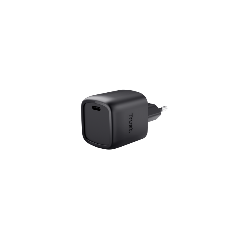 TRUST ALIMENTATORE/CARICABATTERIA 30W USB-C GAN - PLASTICA RICICLATA 50 - MAXO - NERO