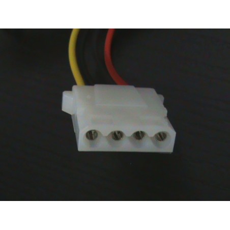 CAVETTO CONVERTITORE ALIMENTAZIONE INTERNO 2 PIN 4 (5.25) POLI MASCHIO/FEMMINA A TACHIMETRICA 3 POLI MASCHIO