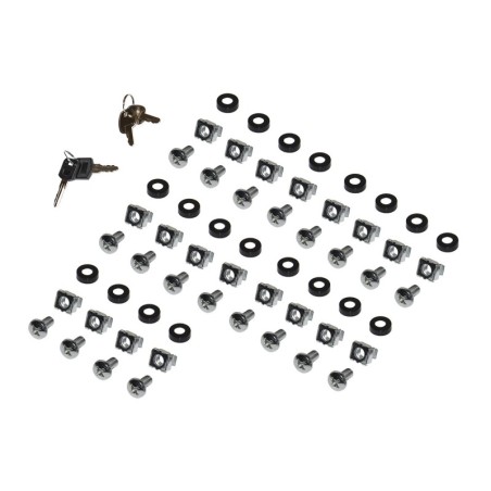 ARMADIO RACK 19" PER RETI 32U (A)1610, (L)600, (P)800 COLORE GRIGIO PORTA VETRO