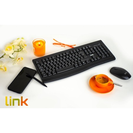 KIT TASTIERA ITALIANA E MOUSE WIRELESS NERO