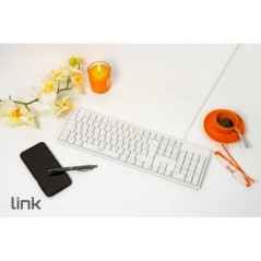 TASTIERA ITALIANA 105 TASTI COLORE BIANCO CONNETTORE USB