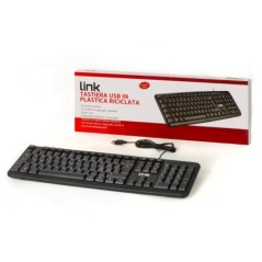 TASTIERA ITALIANA USB 108 TASTI COLORE NERO IN ECOPLASTICA