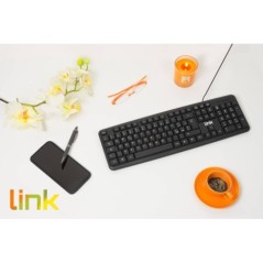 TASTIERA ITALIANA USB 108 TASTI COLORE NERO IN ECOPLASTICA