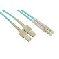CAVO FIBRA OTTICA LC A SC MULTIMODE DUPLEX OM3 50/125 MT.50