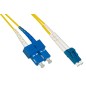 CAVO FIBRA OTTICA LC A SC SINGLEMODE DUPLEX 9/125 MT 5 BENDING INSENSITIVE LSZH